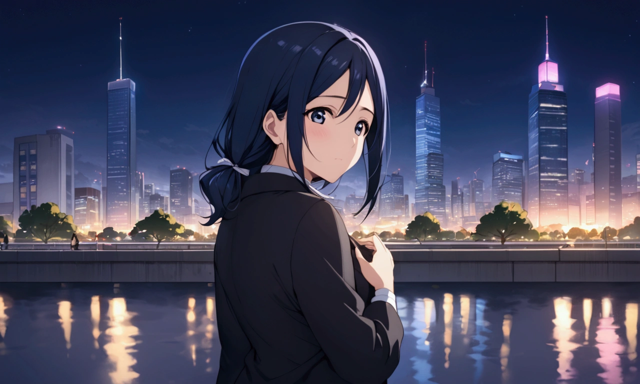 Love Live adult Kanan Matsuura, masterpiece, highest quality, figured, solo, The city where you are touched naughtily