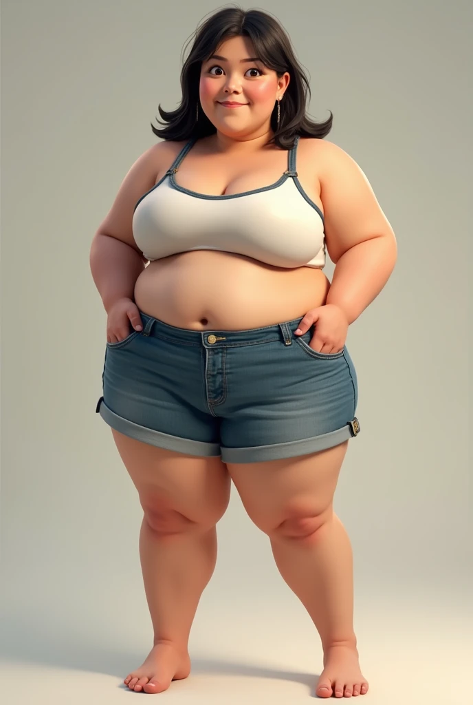 A little fat woman with big tits and a big ass
