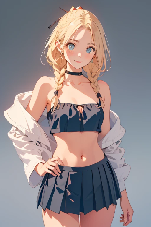 nsfw,(Petite),(boy),penis,blonde low twintails,lips,Bra through the gap,Front pose,Sweat,White Breath,Viewers from the front,slouch