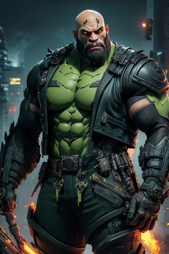 Wolverine with his realistic green costume