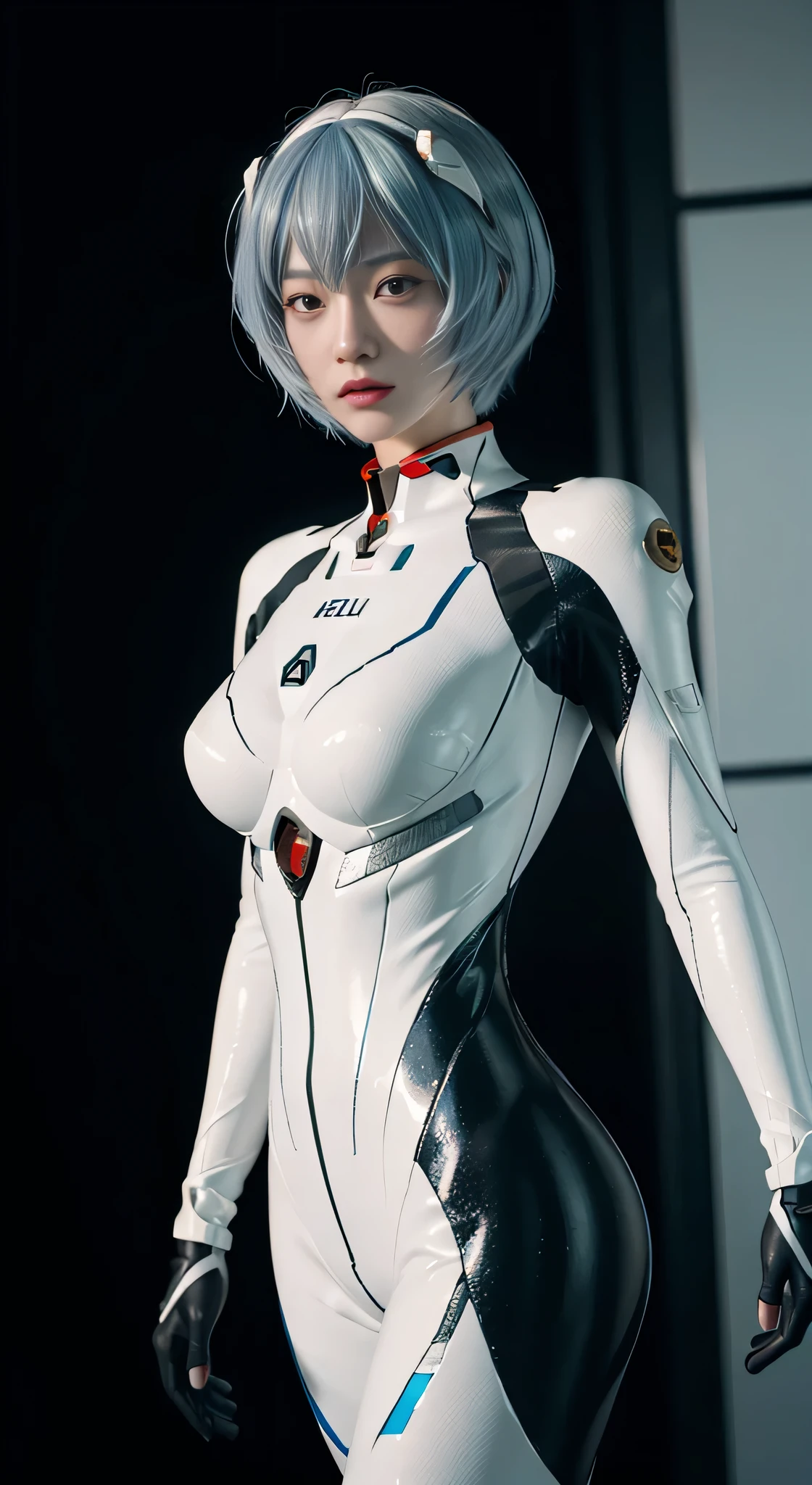 ((Best quality)), ((masterpiece)), (detailed:1.4), 3D, Rei Ayanami，ReiAyanami, red eyes,HDR (High Dynamic Range),Ray Tracing,NVIDIA RTX,Super-Resolution,Unreal 5,Subsurface scattering,PBR Texturing,Post-processing,Anisotropic Filtering,Depth-of-field,Maximum clarity and sharpness,Multi-layered textures,Albedo and Specular maps,Surface shading,Accurate simulation of light-material interaction,Perfect proportions,Octane Render,Two-tone lighting,Wide aperture,Low ISO,White balance,Rule of thirds,8K RAW,