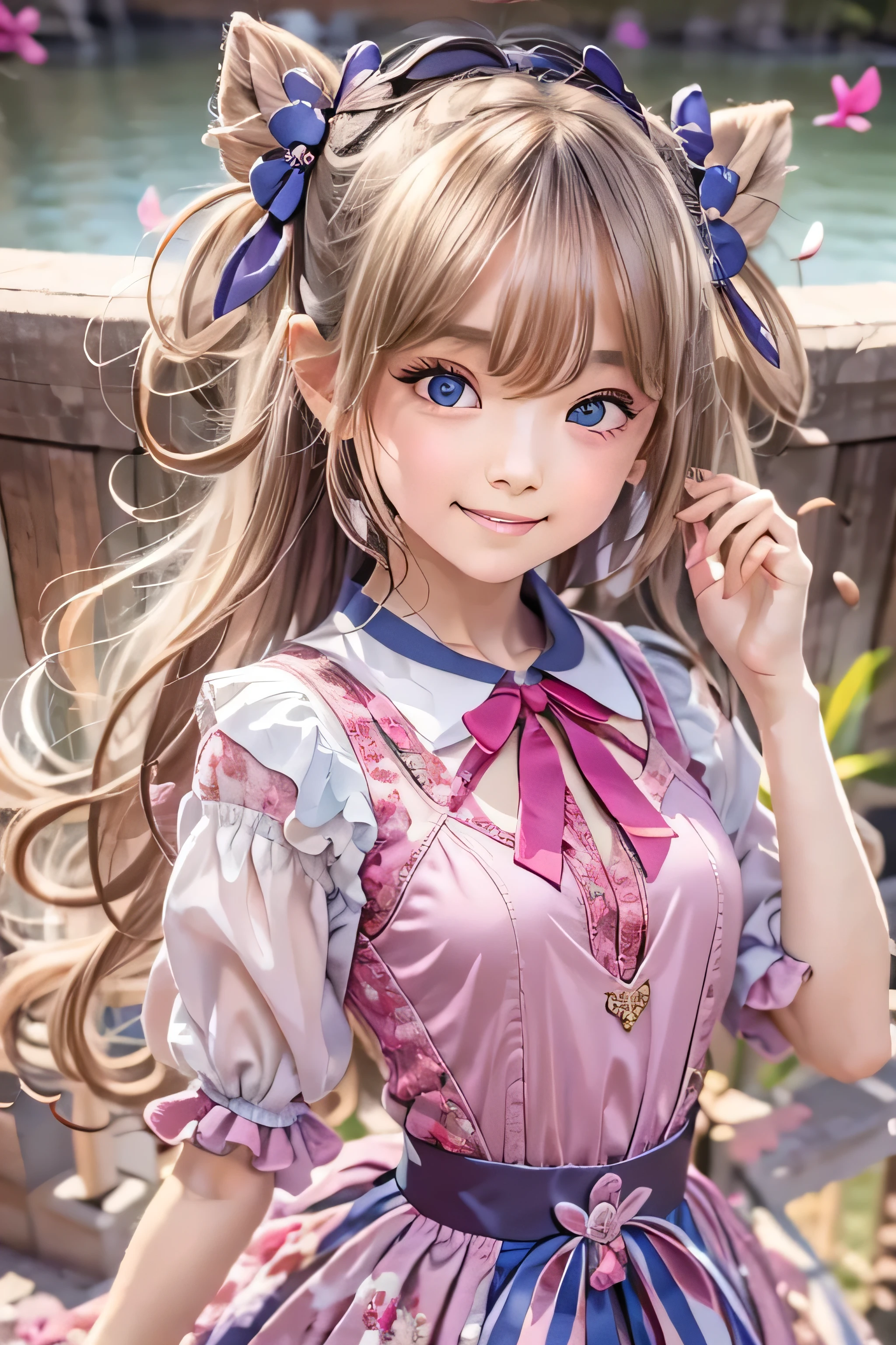 magical girl clothes , master piece , best quality , detailed , bangs , woman , smile