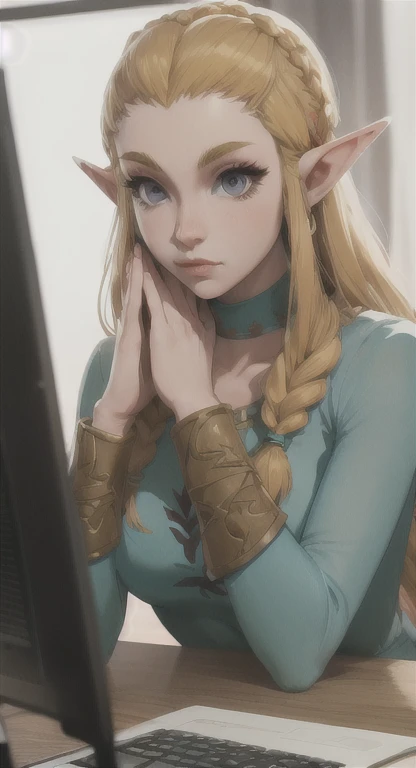 1femboy, link from Zelda, femboy, (score_9, score_8_up:1.1), score_7_up,
long blonde hair, bangs, pensive, small penis bulge under shorts, fit, blue eyes, unbuttoned green tunic, green dolphin shorts, tight white thigh highs,
Prespective, living room, sitting on a couch, front view, nipple, no bra, from above, face closeup, seductive pose, teasing, 2d image, sinozick style, blue eyes, perfect eyes, hands are offscreen, blushing, sweaty skin, selfie pose, kissing facial expression, perked lips, stuffed animals around him, tri-force pillows, gold triangle pillows, Kissy-face, brown leather belt, oral invitation, thick lips,