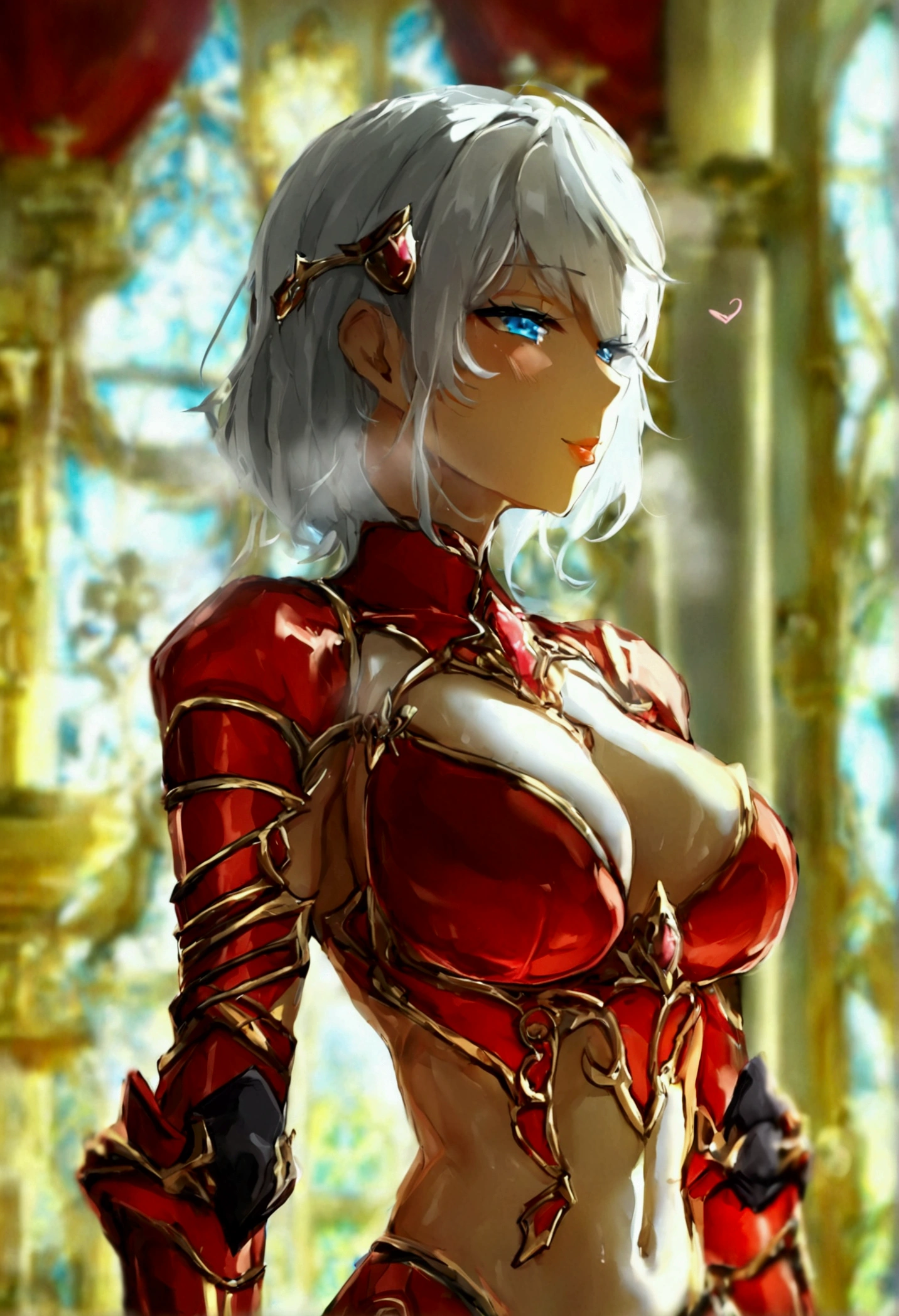 best quality masterpiece extremely detailed highres 1girl huge breasts Bodysuit Emperor sexy breath