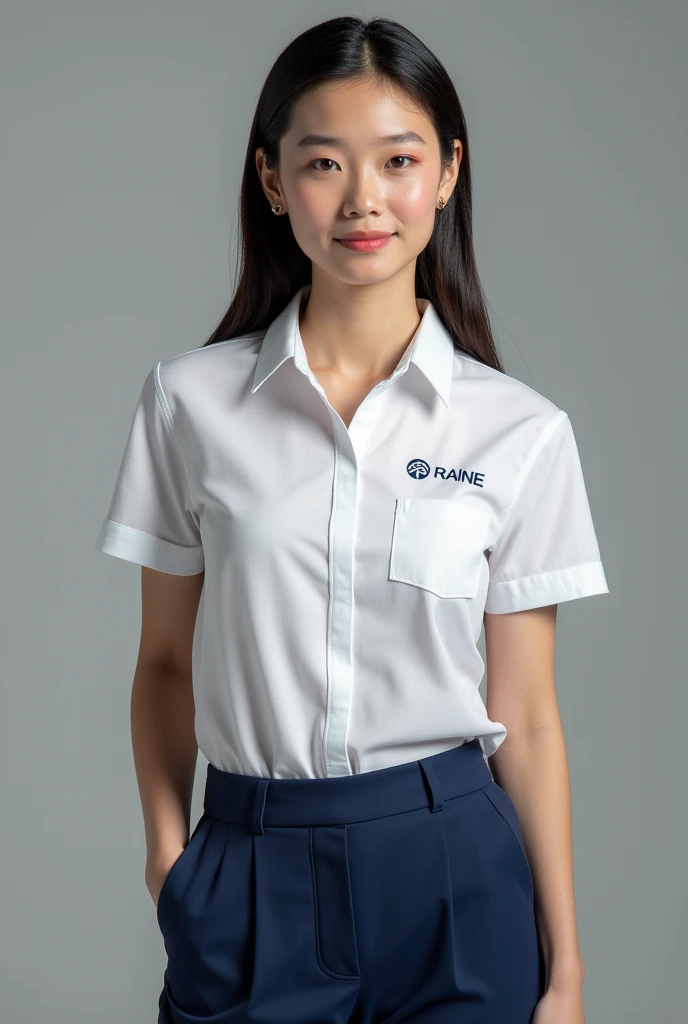 ((highest quality, 8k, masterpiece, Portraiture: 1.3)), (Looking at the audience), (Full Shot:0.85), Attractive business mature woman, 1 person, A little chubby:0.35, White collared shirt, Grey Skirt,((Big Breasts)) (Large pelvis:0.3), (officeのデスクにあぐらをかいて座っている)), smile:0.2, president&#39;office,Good posture、