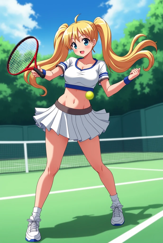 ((best quality)), ((Masterpiece)), realistically, ((1 girl)), outdoor, smile, (tennis dress), (track field), daytime, glitter hair, glowing eyes, (((sit with knees raised))), (((microskirt))), Blush, daytime, sweat, see through dress, nipples, sleeveless shirt, (((pussy reveal))), armpit, 16 years old, hesitate, masterpiece, highest quality, Highest resolution, highest detailed face, perfect hands, perfect anatomy, small breast, (((full body view))), long hair, 1girl, pleated skirt, sexy pose, side view, spread legs little, twintails, arm up, skirt lift, front view angle, beach, Riho Tsukishima, microskirt