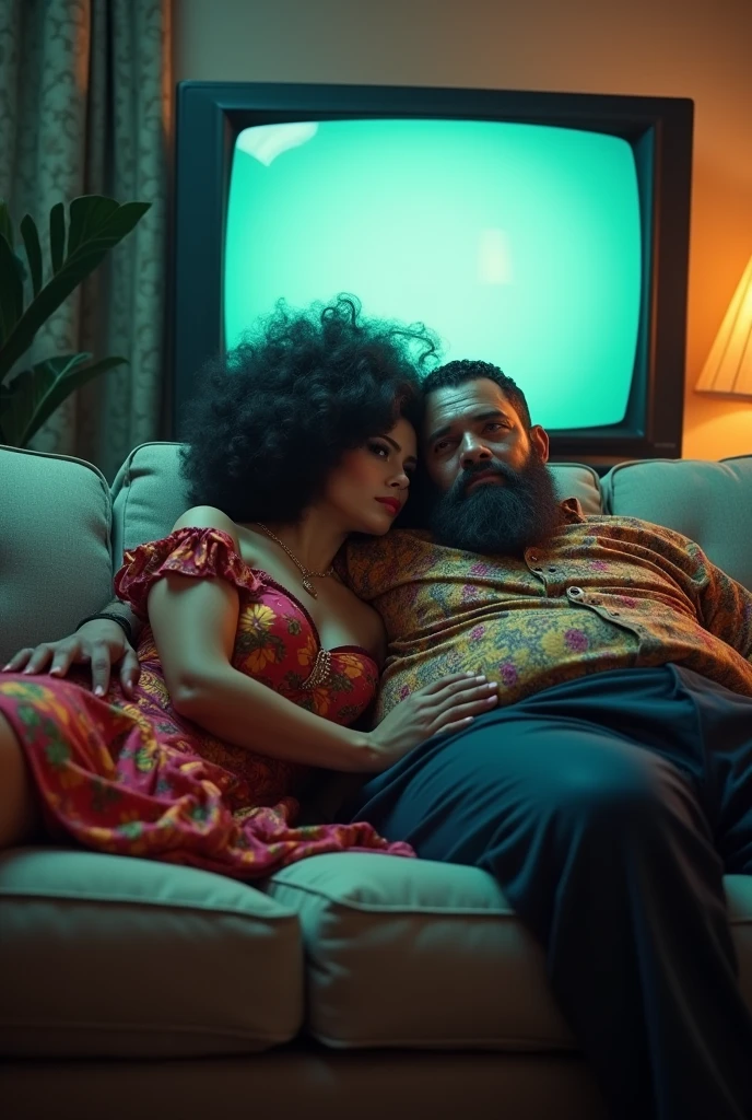 (photorealism:1.2), A pink television in a pink living room showing 4 extremely beautiful young harem girls, sexy nude, big breasts, Pretty perfect faces like kendall jenner and Margot Robbie and young Jennifer Connelly and young Brooke Shields, blonde and redhead straight hair, light skin, bathing and tampering a very fat ugly man with long black and gray untrimmed beard, long black hair, open mouth with an extreme sexual pleasure expression on his face, moaning with extreme pleasure, in pink luxurious bathroom, realistic, intricate details