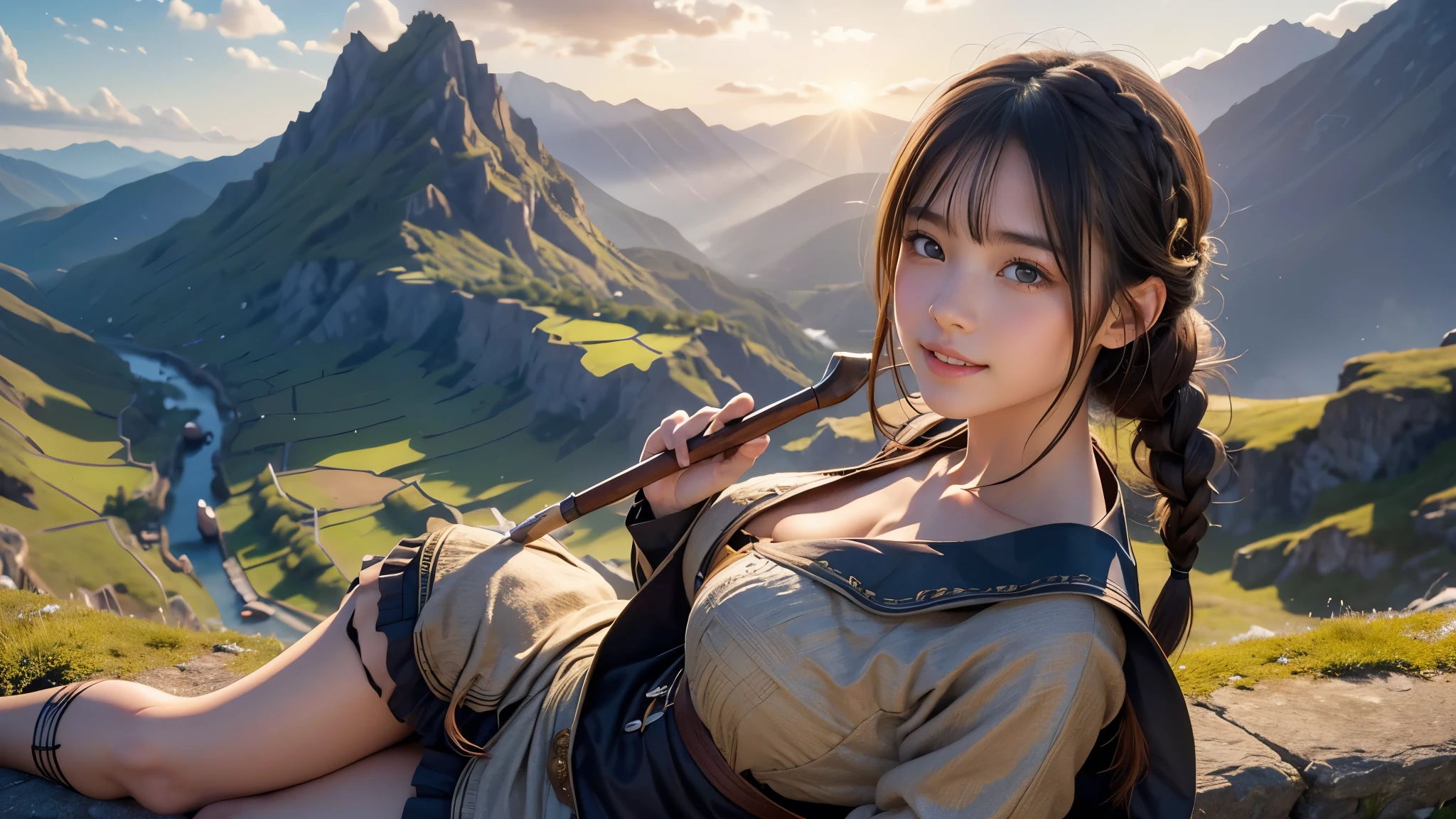(masterpiece, highest quality:1.3)
Yuna FF10,  One girl, alone, View Viewer, smile, short hair, blue eyes, ,Completely naked、All Nude、Snow Mountain、smile、On all fours、Upper body close-up、Hi-Hi Pose、Upper body close-up