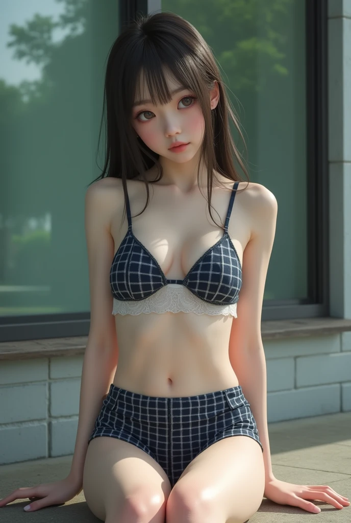 Small breasts、Small breasts、Fresh clothes、Perfect Makeup、Elementary school girl、Small breasts、Swimwear、Large-scale full-body shot