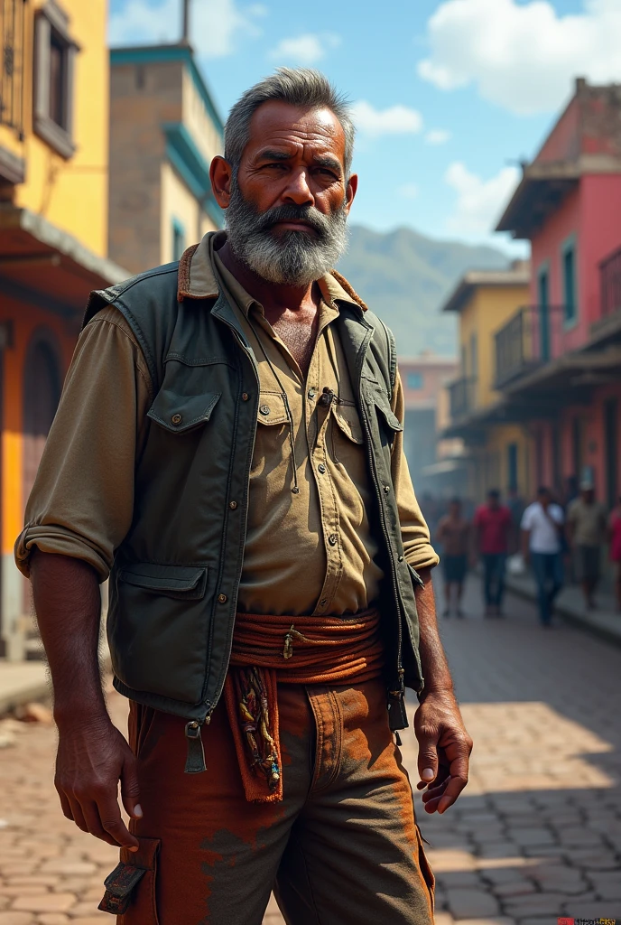 Myanmar old  soilder in Bagan with a hat,nife