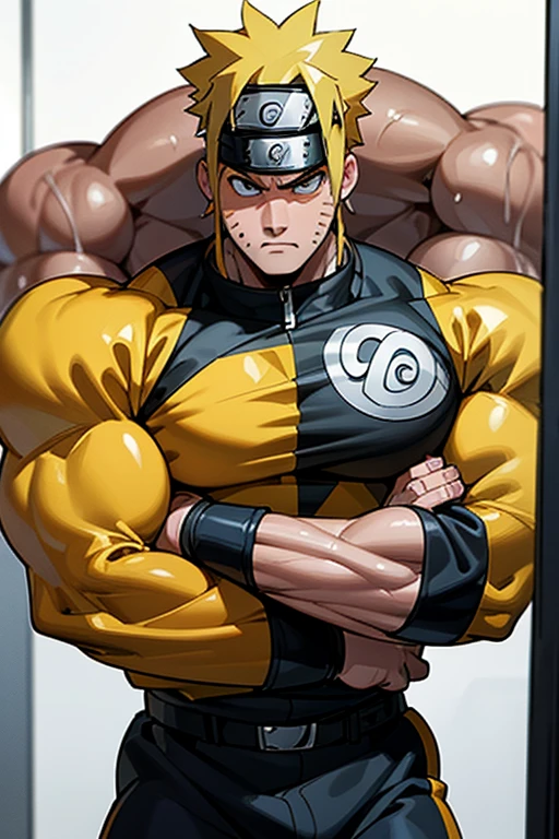 Naruto Uzumaki and his clones stand in a locker room being brainwashed by Sasuke's Sharingan to be big dumb muscle thralls with slumped shoulders and slack jaws saying, "Bigger ... dumber.... Must ... obey ... Uchihah Clan.... Yes, Master Sasuke, ... I am too stupid to lead. I am your dumb muscle thrall. I obey.... Stare. Sink. Dumb. Obey. Flex. Serve. Grow. Obey. I obey.... We obey.... Obey Master Uchihah.... All will serve. All will obey.... Assimilate. Convert. Obey...." Hyper muscles. Big biceps. Big triceps. Big traps. Broad shoulders. Big meaty pecs. Big deltoids. giant hyper swollen crotch bulge. Bro. Meathead. Musclehead. Dumber and dumber. IQ drain. Brainwash. Brainwashed. Brainwashing. Hypnosis. Hypnotized. Trance. Entranced. Brute. Brutification. Hairy chest. Hairy armpits. Treasure trail. Stubble. Muscle. Obedient thrall. stupid. vapid. Stupid stare. vapid stare. Dullard. Dimwit. Dimwitted. Entranced. Bro. Hung. Well endowed.