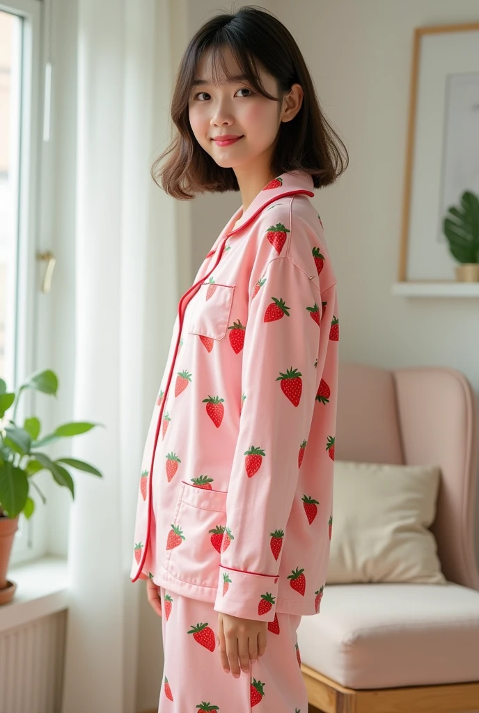 ((Late night, highest resolution, 8K, masterpiece: 1.3)), Full body, long legs, clear focus: 1.2, Beautiful woman with outstanding style: 1.4, Slender abs: 1.1, ((Brown hair, huge breasts: 1.2) )), (Super beautiful legs), ((On the bed at night)), Very detailed face and skin texture, Marilyn Monroe face, super big, super sexy and super cute Japanese girl, sexually excited, detailed eyes, Double eyelids, (((watermelon pattern pajamas)))