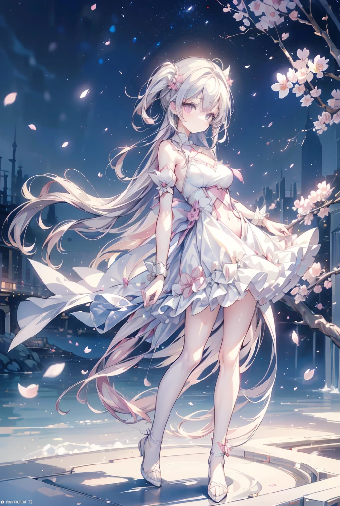 best quality:1.5), (ultra-detailed:1.5), (()), ((best quality)), (high resolution), (illustration), (an extremely delicate and beautiful), (ultra detailed beautiful face and eyes), 1girl, leaning forward sharp focus, ray tracing, 1girl, silky hair, multicolored hair, White hair(inner color Cherry blossom )、background(sakura tree, day light), eye color(White pink, high definition, inner eye sakura),volumetric lightning, Feet, chest emphasis, Toes, Full body painting、Abdominal muscles、Exposed belly、Hip emphasis、Groin、shin、Lift your butt、Abdominal muscles強調、looking_all(score_9:1.2), (score_8_up:1.2), (score_7_up:1.2),Alone,Perfect anatomy,(one cute girl:1.3),(line art:1.3),(Soft atmosphere:1.3),perfect anatomy,(A soft anime-style image capturing a delicate and ephemeral atmosphere),Enhance the anime screencap by adding a watercolor background, further elevating the dreamy and ethereal aesthetic. This scene, now rendered in 16k wallpaper resolution, merges the delicate beauty of the girl with pale skin and white hair with a soft, lush watercolor landscape. The big, intricately designed dress and her captivating eyes are set against a backdrop that mimics the fluid, blending colors of a watercolor painting, adding a layer of artistic depth and emotion. The perspective from above at a dutch angle, combined with the watercolor effect, creates a composition that feels like a floating, dream-like world, glowing aura around her are now part of a canvas that blends reality with imagination, inviting the viewer to step into a tranquil world of soft hues and poetic beauty, all encapsulated within a serene, watercolor dream,break,(best quality:1.3),(best masterpiece:1.3),(very aesthetic:1.2),(absurdres:1.2),newest,(intricate details:1.2),ai-generated,absurdres extremely detailed CG,depth of field,dynamic angle,dynamic pose