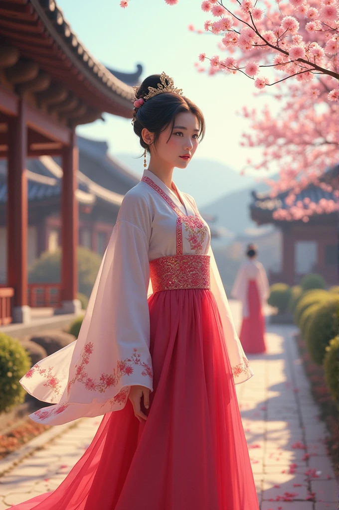one-girl,Hanfu,8K, Super detail, ccurate, Best quality, hyper HD, A high resolution, 8K, Best quality, Super detail, Masterpiece