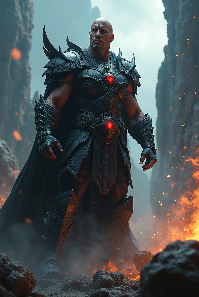 (Titan Dark God)With fire, black smoke and lightning around
