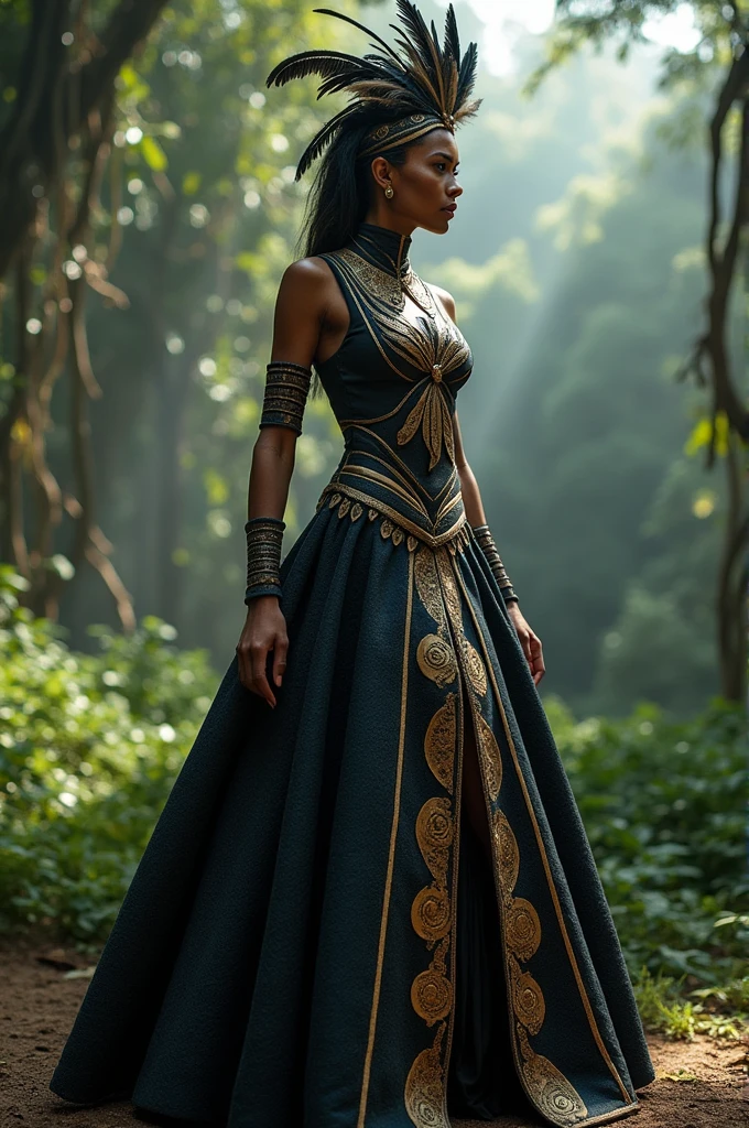 Olama Is a beautiful blind queen, she is putting on a blue dress with beads on her head and her waist representing her royalty she is dark and has a stunning smile . The picture should be African folks tale
arduous, filled with whispers of doubt and curiosity. The people who saw Olama pass wondered how a blind maiden could possibly lead them. But Olama walked with the certainty of someone who had already seen her destiny unfold in her mind's e. A statue of olama was made after her death