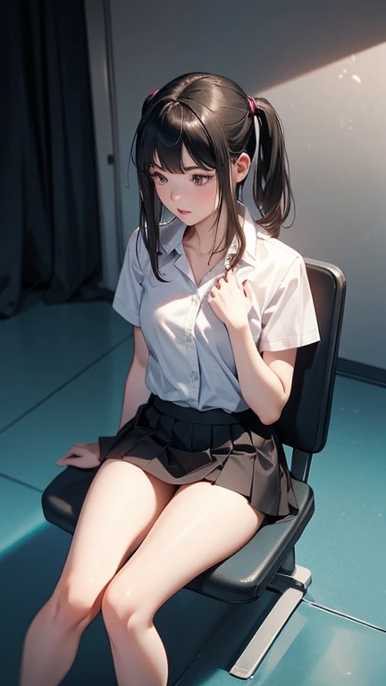 score_9, score_8_up, score_7_up, asian, 1girl, sitting in guy's lap, cowgirl position, looking at viewer, facing away, classroom, petite girl, legs wide open, abandoned, used, excessive cum on body, textured skin, sweating profusely, cute, annoyed, kawai, shoulder length hair, bangs, 18year old, wearing short skirt, skirt lifted, panties around thigh, backpack, school uniform, wearing loose shirt, sideboob,   after sex, cum dripping, cumshot on legs, cum on face, concept art, expressiveh, realistic, low light,  motion lines, people in the background, cum splash from ass, 1man, sitting in chair, sitting under girl, facing front, penis in pussy, deep penetration, girthy penis, size difference, pureerosface_v1, ng_deepnegative_v1_75t