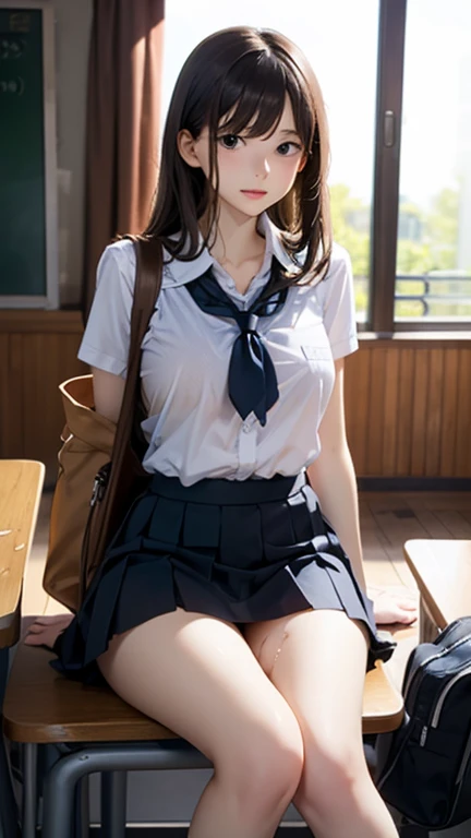 score_9, score_8_up, score_7_up, asian, 1girl, sitting in guy's lap, cowgirl position, looking at viewer, facing away, classroom, petite girl, legs wide open, abandoned, used, excessive cum on body, textured skin, sweating profusely, cute, annoyed, kawai, shoulder length hair, bangs, 18year old, wearing short skirt, skirt lifted, panties around thigh, backpack, school uniform, wearing loose shirt, sideboob,   after sex, cum dripping, cumshot on legs, cum on face, concept art, expressiveh, realistic, low light,  motion lines, people in the background, cum splash from ass, 1man, sitting in chair, sitting under girl, facing front, penis in pussy, deep penetration, girthy penis, size difference, pureerosface_v1, ng_deepnegative_v1_75t