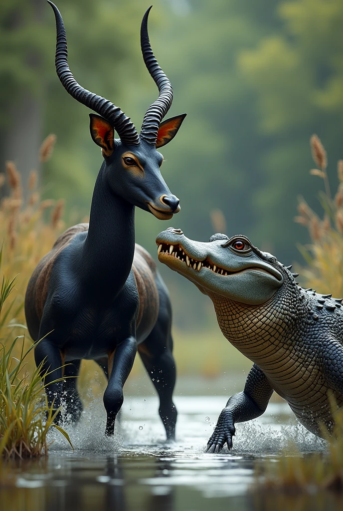 a large alligator is fucking a small raccoon cub on a riverbed, river, forest, feral, animal penis, tapering penis, (((duo, anal sex, anal penetration, size difference, ridiculous fit, large penetration, big penis, chair position, urine, stomach bulge, deep penetration, hyper stomach bulge, hyper penetration, prolapsed anus)))