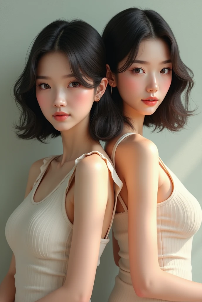 A sexy and charming Korean woman, elegant and intellectual, confident and generous, exquisite and beautiful face, exquisite collarbone, charming fragrant shoulders, low-cut pink wrap skirt without suspenders, full body photo, body facing the front, beautiful and exquisite pretty face, peach Red lips, fragrant shoulders slightly exposed, breasts looming, focus on the face, seductive and delicate collarbone, ultra-high resolution, tender and smooth skin, very realistic details, simple background, ultra-high-definition, outstanding details, 8K, blushing face, Attractive collarbone, sexy shoulders