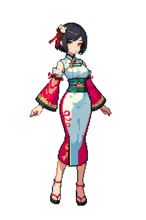 (masterpiece, top quality, best quality), pixel,pixel art,1girl, full body, hanfu,
<lora:pixel_f2:0.5> <lora:elegantHanfuRuqun_v10:0.9>