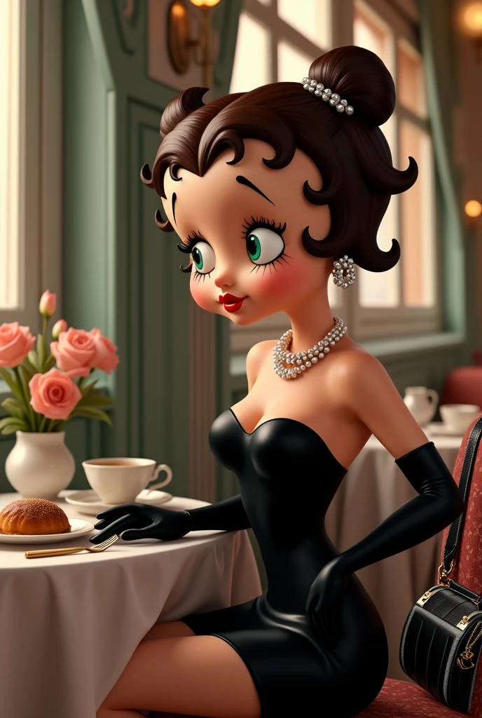 masterpiece, best quality, Maleficent holding a whole cake, 8k, White background,Solid color background,Woman holding cake, 8k, (Clear focus, Very detailed) Warren Tufts, Retro, deep cleavage, bakery shop in background