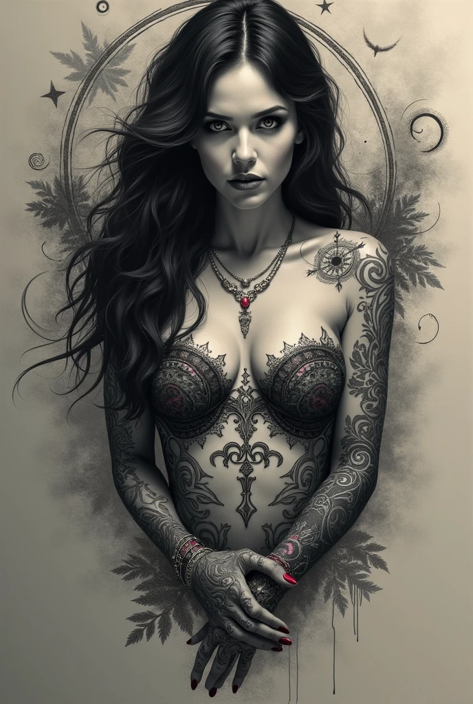 Afrodita gos olimpy , Realistic tattoo design , un lapiz , Subrealismo , different angles and positions, DarkFantasy, Arquitectura, Arte conceptual, Vibrante, poster, Kinematic, 插圖, Renderizado 3D, fotov0.2