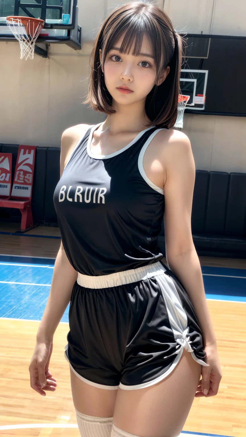 (​masterpiece:1.3), (in 8K, Photorealsitic, Raw photography, Top image quality: 1.4), japanes, (1girl in), a beauty girl, (((Volleyball uniform with white upper body、Dark blue bloomers))), Bloomers (Bloomers in Japan School, Seamless design, Bloomers are dark blue, tight fitted、Bloomers are a thin fabric with elasticity、The length of the bloomer is from the navel), Weight Training Room、(Face like the real thing), Beautiful hairstyle, realisticeyes, Eyes in Beautiful Details, (real looking skin), Beautiful skins, enticing, 超A high resolution, A hyper-realistic, high detailing, the golden ratio, (Detal Face:1.2), see the beholder,masutepiece, Best Quality, Ultra-detailed, finely detail, hight resolution, Composition of the whole body、Glossy thighs、超A high resolution、professionally lit、Photon mapping、Radio City、physically-based renderingt、Cinematic lighting、depth of fields,Focusing,Sun'rays,Good composition,(Bokeh:1.2), (((1 girl of 20 years))), Double eyes、Open Legs Pose、Bold legs open、Beautiful detailed eyes, fitness wear, Natural Color Lip,Photorealsitic、realisitic、solo、Photorealsitic、top-quality、extra detailed face、extremely detailed eye and face、beatiful detailed eyes、absurderes、incredibly absurdness、Brown hair、Wavy hairstyle、Middle hair、(extremely details CG、8K Wallpapers)、(extremely delicate and beautiful)、beautiful  lighting、Perfect litthing、realistic shadow、Detailed skin、ultra-detailliert、detailed faces and eyes、Realistic eyes、Sharp pupils、beauitful face、plein air、japanese high school、blurry backround、shinny skin、Blunt bangs、Full body composition, looking in camera, Japan Female, 20 years old, Perfect beauty, Pore-visible texture, Perfect facial features, clear bare skin, clear bare skin, Beautiful toned body, Legs wide open、The number of fingers is 5、