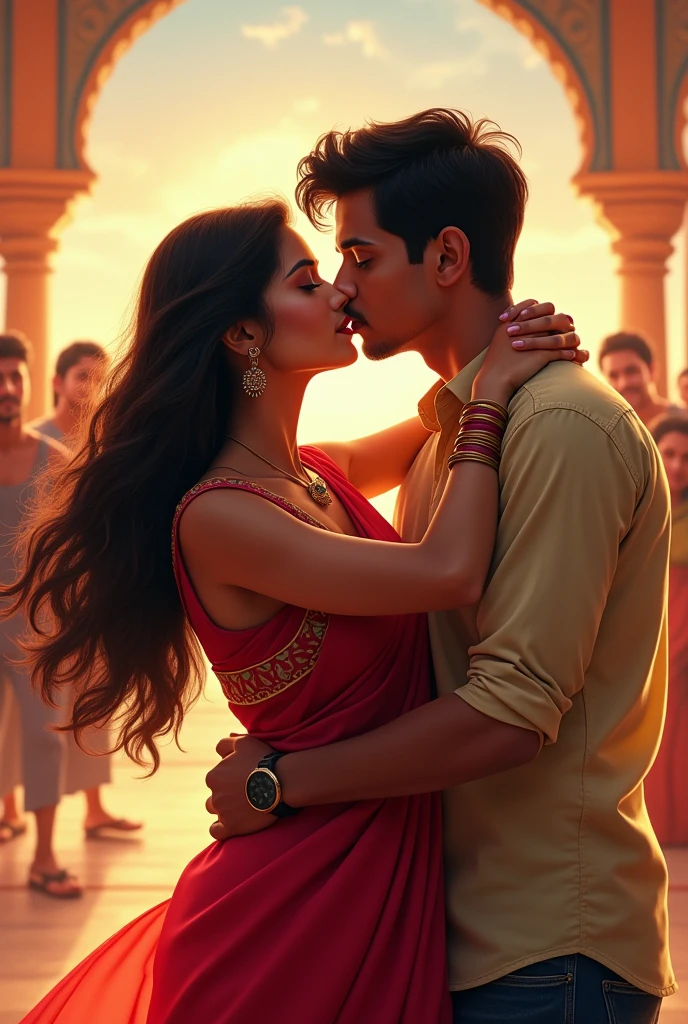 indian teen boy kissing actress samantha wears saree in lips in caravan 