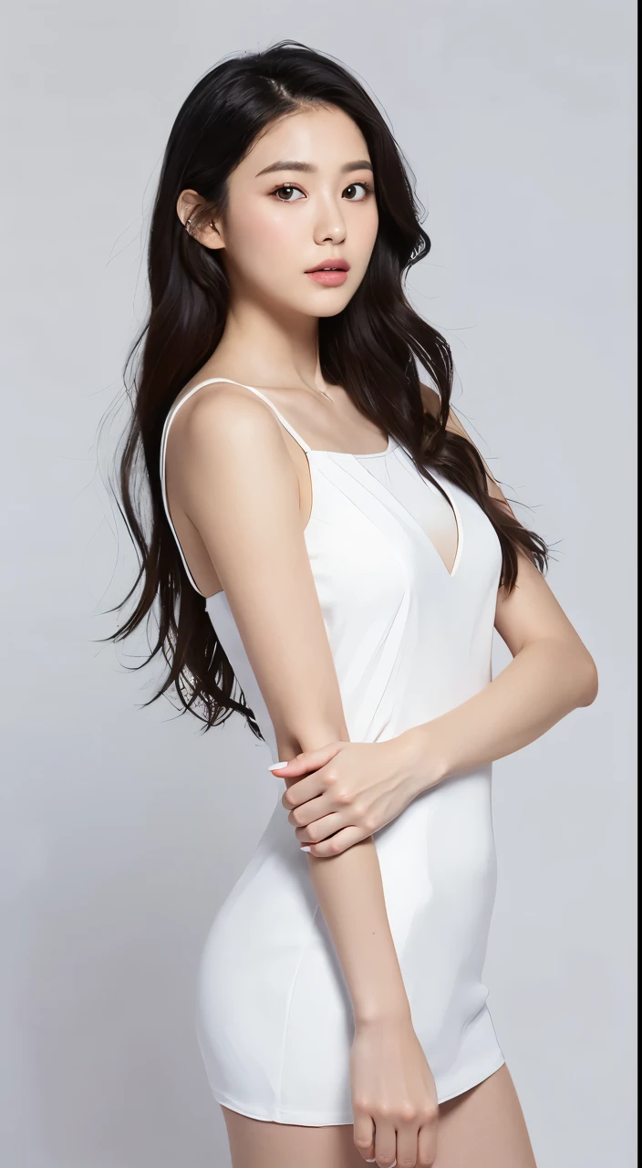 ((最大16K解像度のmasterpiece:1.6)), beautiful, Highest quality, Absolutely wonderful, high detail, Ultra-high resolution, masterpiece, Real, Realistic, The depth of the written world, 
One elegant mature woman, Long black hair, beautiful顔, Highly detailed facial expressions, Gentle expression, Transparent white skin, Very delicate skin texture, Superb proportions, Anatomically correct body,
Elegant high leg swimsuit, snow-white color, Fine fabric texture、
Dark Gray Background,
Focus on the upper body,Close-up of face,
