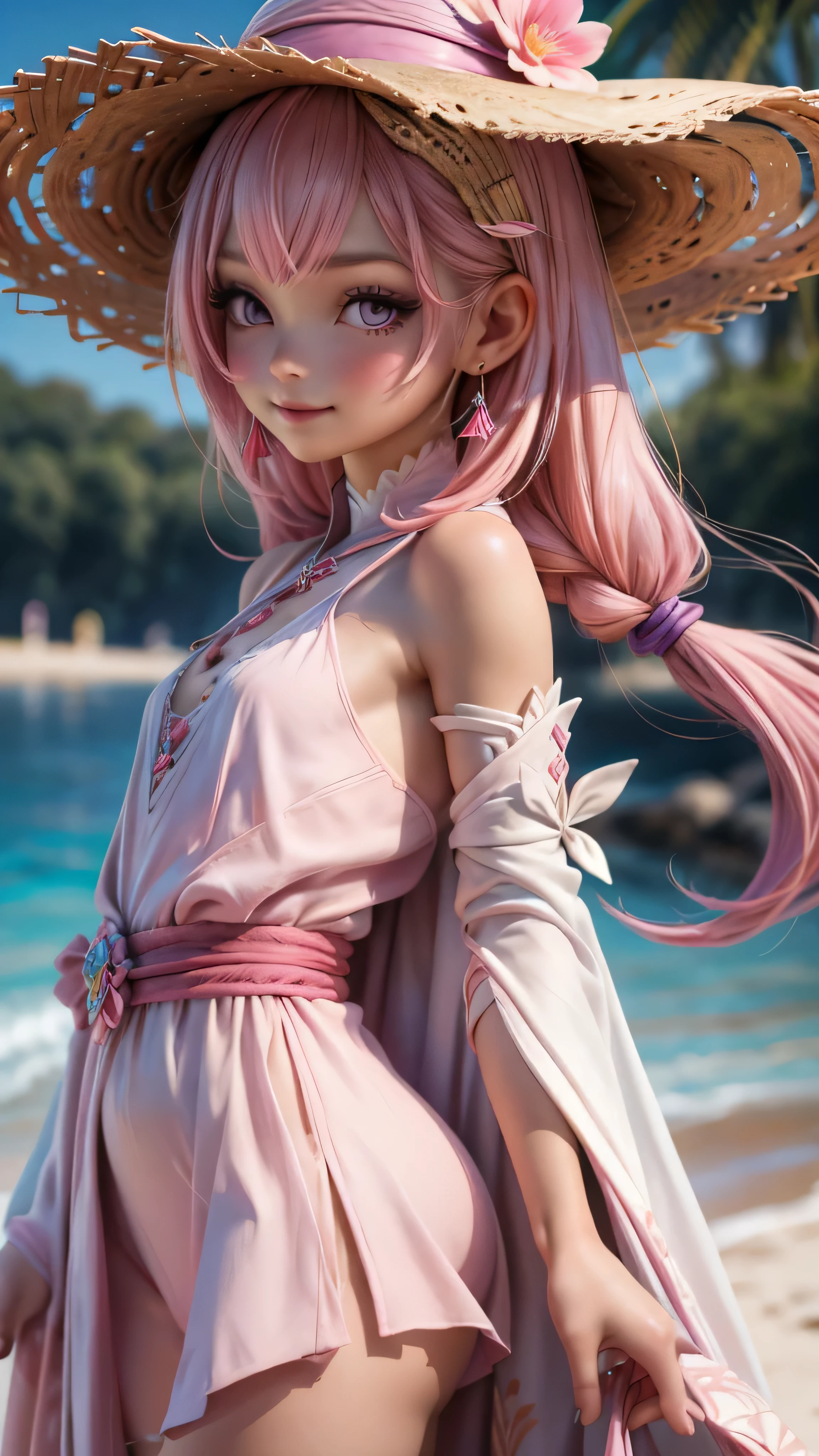 beautiful detailed eyes,extremely_detailed_eyes_and_face,best quality,highly detailed,masterpiece,ultra-detailed,illustration,Surrealism, drop shadow, anaglyph, stereogram, tachi-e, pov, atmospheric perspective, 8k, super detail, ccurate, best quality,
cherry blossoms,sun, day, sky, looking at viewer,
1girl, solo,
multicolored hair
hair between eyes, twin braids,hair over shoulder,
AGE:20,height:165,(breasts:0.8),
walk,arms under breasts,
shorts under skirt, ,bodystocking,
barefoot sandals,
crescent hair ornament,elbow gloves,heart choker
