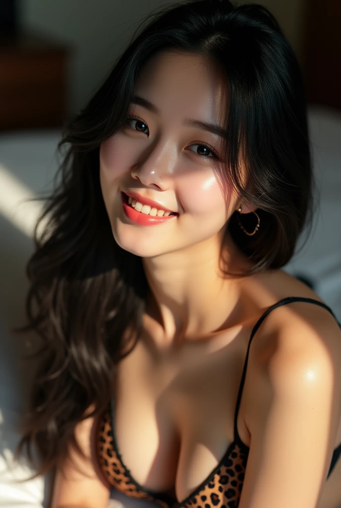 Tabletop, Highest quality, Realistic, RAW Photos, Digital SLR, Beautiful 18 year old Japanese girl, Glowing White Skin, orgsm face,?????,smile,Realistic beautiful makeup face, Realistic and beautiful bright eyes, double eyelid, Displaying the viewer,(lying on bed:1.3), (Highly detailed shiny long black hair and bangs), (Tousled hair in strong winds), Slim figure, Slim face, Tight waist, Big Breasts, Thin thighs, (nude),(Show off nipples:1.4),Realistic lighting and shadows, This is a very delicate and beautiful photo.., Ultra-high resolution, 8k UHD wallpaper,(nsfw:1.3),fullbady,((spread legs)),(1boy:1.4),(?????),(????????), all naked, show entire body, stand up