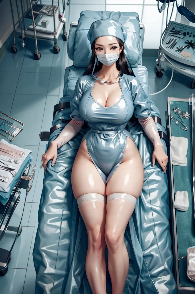 nurse uniform,hospital, latex nurse suit,nurses,busty,elbow gloves,labcoat,black hair woman,pink eyes , gigantic ,medical instruments,asian nurse,two nurses,speculum,examination room,oversize ,big ass ,strap on, lay on table ,legs spreaded,giving birth,gyno chair , dentist,Milf,latex,blue uniform,oversize breasts,diaper