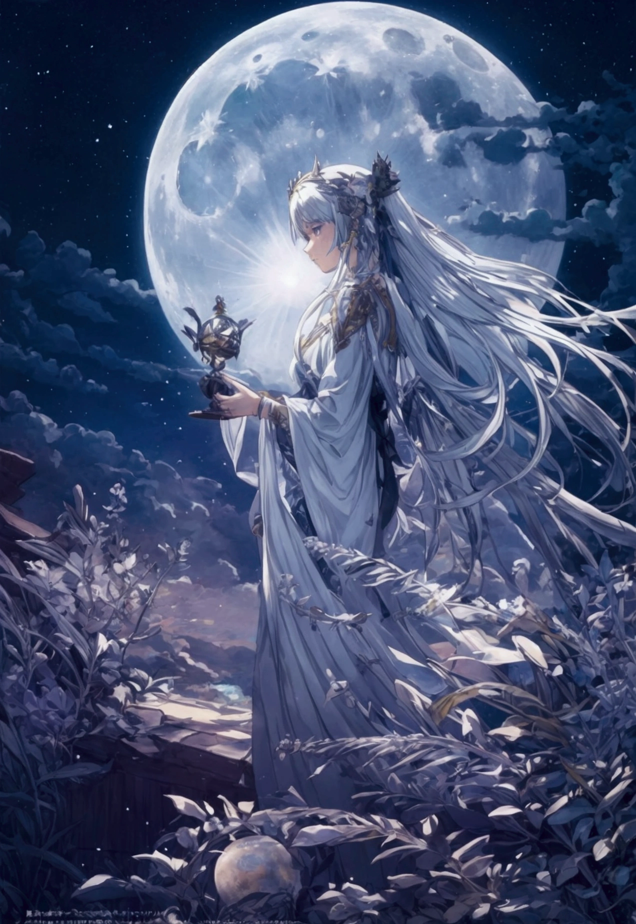 world tree、moonlight、Moonlit Night、Fantasy、Mysterious、masterpiece、Perfect Art、Award-winning works