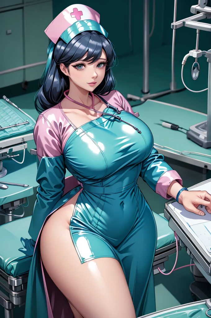 nurse uniform,hospital, latex nurse suit,nurses,busty,elbow gloves,labcoat,black hair woman,pink eyes , gigantic ,medical instruments,asian nurse,two nurses,speculum,examination room,oversize ,big ass ,strap on, lay on table ,legs spreaded,giving birth,gyno chair , dentist,Milf,latex,blue uniform,oversize breasts,diaper