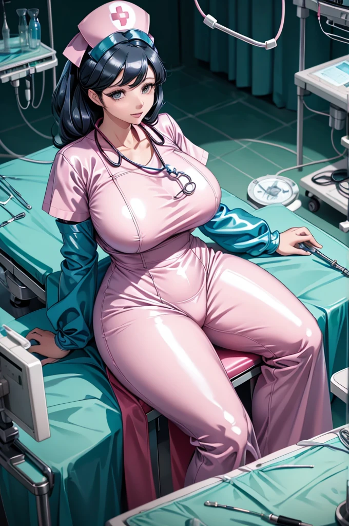 nurse uniform,hospital, latex nurse suit,nurses,busty,elbow gloves,labcoat,black hair woman,pink eyes , gigantic ,medical instruments,asian nurse,two nurses,speculum,examination room,oversize ,big ass ,strap on, lay on table ,legs spreaded,giving birth,gyno chair , dentist,Milf,latex,blue uniform,oversize breasts,diaper