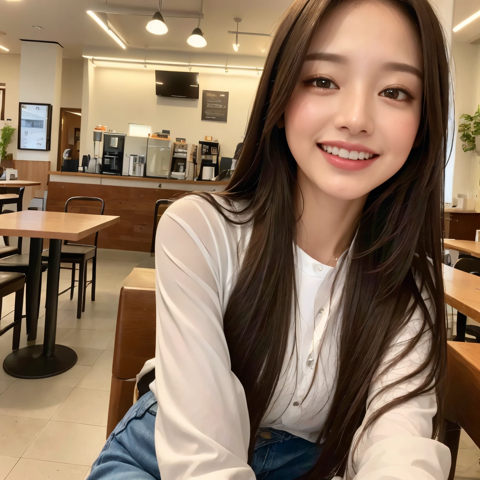 (1 cute Korean star), ((best quality, 8k, masterpiece: 1.3)), focus: 1.2, perfect body beauty: 1.4, ((air bangs: 1.2)), (night, street: 1.3), highly detailed face and skin texture, fine eyes, double eyelids, whitened skin, (long hair: 1.3), (round face: 1.5), (slip skirt: 1.6). Smile 😊, on a luxurious yacht