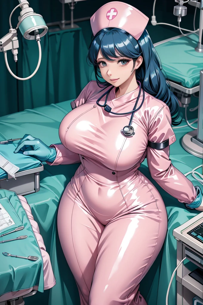 nurse uniform,hospital, latex nurse suit,nurses,busty,elbow gloves,labcoat,black hair woman,pink eyes , gigantic ,medical instruments,asian nurse,two nurses,speculum,examination room,oversize ,big ass ,strap on, lay on table ,legs spreaded,giving birth,gyno chair , dentist,Milf,latex,blue uniform,oversize breasts,diaper