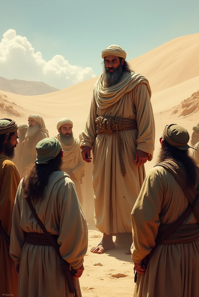 Imagem de um grupo de pessoas caminhando por uma rua, cena de Duna 2 0 2 1 filme, cena de um filme 1 9 7 3, Em uma arena no filme Duna-2021, Ainda de um filme de Ridley Scott, No filme Duna 2 0 2 1, cena do filme live action, de uma cena de filme, Bible Village, detalhes intrincados, obra-prima, epic film, ambiente sombrio, um povo do deserto, with a look of hatred, Biblical garments, multiple persons,oito homens guerreiros, habitantes do deserto do sinai, dressed as Arabs, com fundo de deserto, cinemamatográfico, luzes quentes, dramatic light, (detalhes intrincados:1.1), fundo complexo, (Rutkowski:0.66), (laranja:0.4), trabalho primoroso, obra prima, 8k, ultradetalhado, cinema, soft-lighting, alta qualidade, volumeric lighting, sol do entardecer, vivid colors, cinematic blue sky, cinemamatográfico, luzes quentes, dramatic light, (detalhes intrincados:1.1), fundo complexo, (Rutkowski:0.66), (azul e laranja:0.4), trabalho primoroso, obra prima, 8k, ultradetalhado, cinema, soft-lighting, alta qualidade, volumeric lighting, todas as casas em cor de tijolo, Predominante ocre, pequena aldeia, Expanse of the Desert, sunburned faces Arabic features, barbado, it's six armed men, detalhes intrincados, fisionomia bem detalhada, barba preta, look of hatred, olhos bem definidos, sem defeitos,(((olhos perfeitos))), sem defeito, mais pessoas ao fundo, Epic and dark environment, (((olhos perfeitos))),