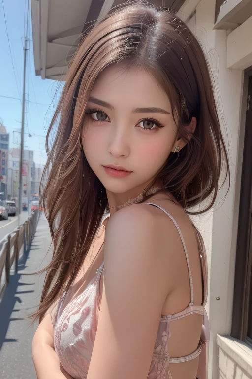 Best quality, masterpiece, ultra high res, (photorealistic:1.4), (((highly intricate details)), beautiful lighting, 1girl, shiny skin:1, <lora:add_detail:1.2>, (((depth of field))), pov, medium breasts, hair ornament, 
romantic,  naughty smile, (blush:1.2),  pale and lustrous skin,  (film grain:0.9),(analog film, photography:0.7),chromatic aberration,
face, selfie, face close up, upper body, ootd, instagram, (makeup:0.3), smile, Masterpiece, best quality, lovely expression, best shadow,
black hair hair,
feet out of frame, mole, rembrandt lighting,
BREAK
vivid,detailed, realistic, beautiful, stunning lighting, stunning reflections, sun rise, bokeh mood,