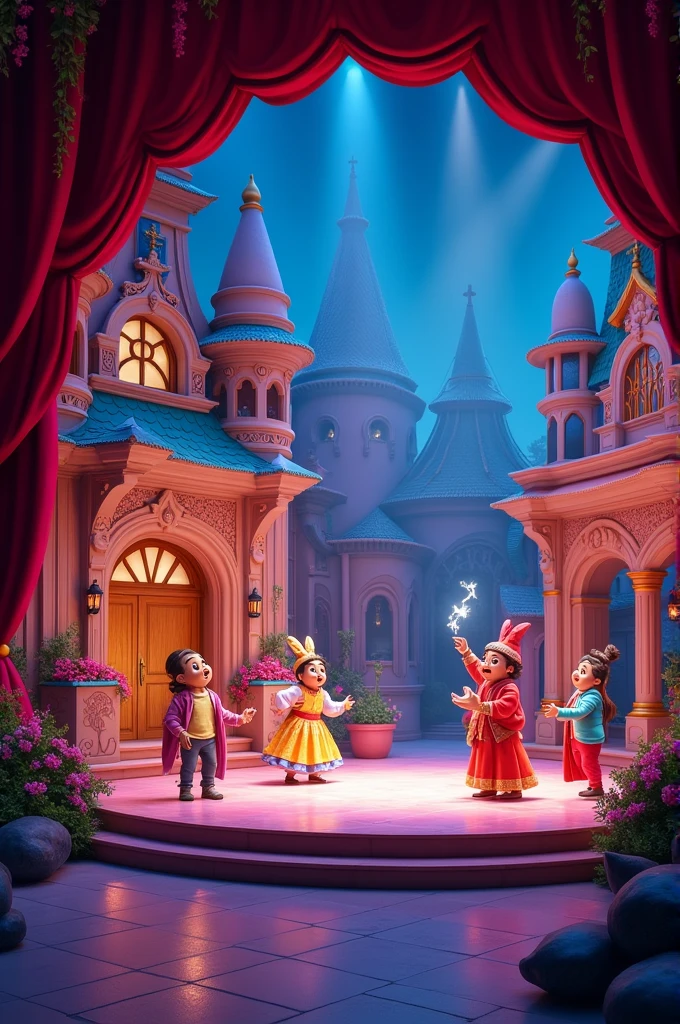 In 3D animation.What kind of problems do the students solve with the help of magic?