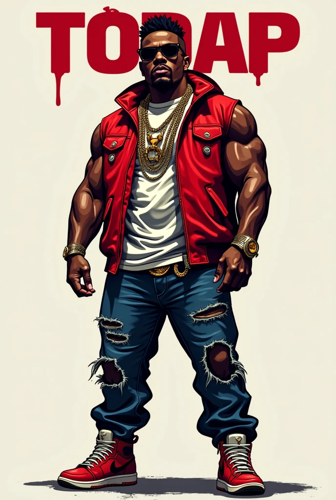 ((best quality)), ((ultradetailed)), ((masterpiece)), photograph, scene: spacious abandoned warehouse, theme: anthropomorphic animal mafia, character: buffalo, appearance: muscular build, action: combat stance, expression: fierce, holding a baseball bat, gold necklace, upper body bare, sporting mafia tattoos, perspective: 4K.