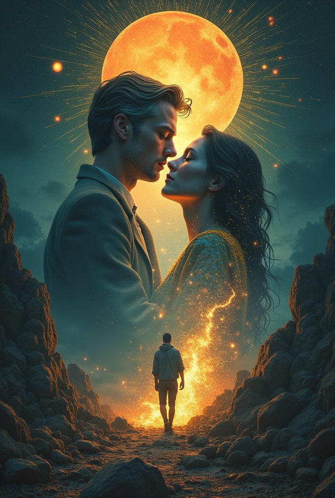 Il y a un homme et une femme debout dans les nuages avec un violon, par Cyril Rolando, Double exposure of love, light effect. Fantaisie moderne, Light and darkness separated, beautiful digital artwork, gorgeous digital art, Amazing, photo - manipulation, Tumblr, Beautiful digital art, par Hristofor Zhefarovich, by Adam Marczyński, Digital Art Fantasy