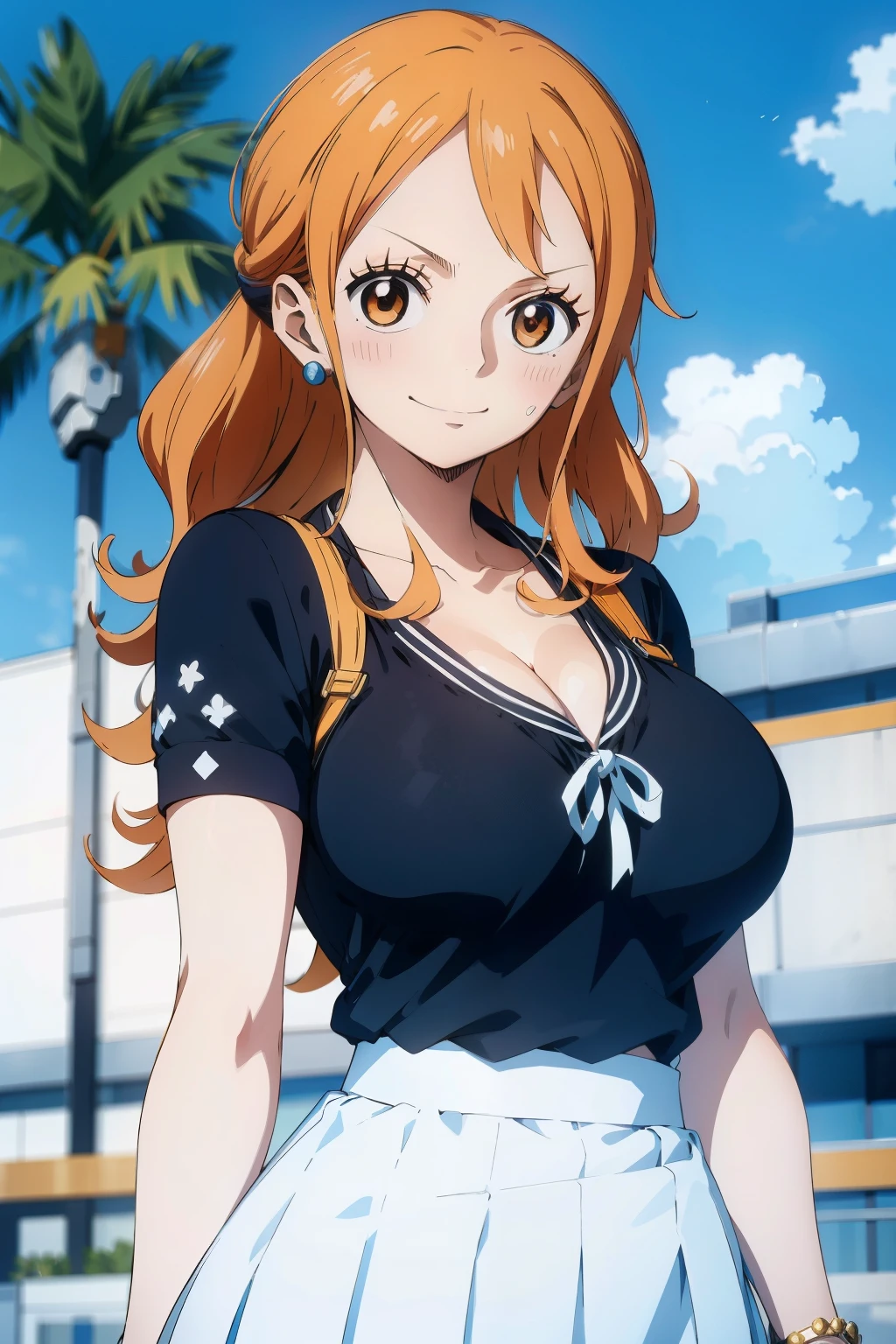 (Masterpiece, Best Quality, High Quality), professional artwork, well drawn, Intricate Details,solo,
LKousaka honoka, blue eyes, orange hair, looking_at_viewer, cowboy shot, black bunny leotard, pantyhose,in restaurant , perfect shadow, beautiful,cozy , thighs gap , hands on chest , nail polish ,ass visible through thighs , uncomfortable