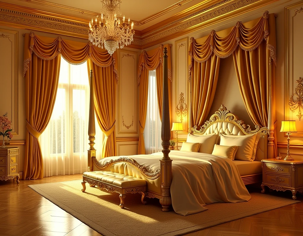 Epic Heaven room with gorgious bed well decorated like paradise