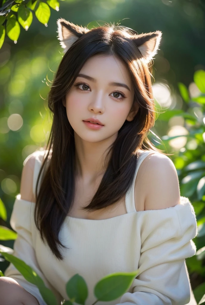 (best quality), (ultra-detailed), (llustration), (detailed light), (an extremely delicate and beautiful), 1young girl, long hair, brown hair, brown eyes, model, Enchanting, Sublime, Ethereal, Sorrow, confusion, best quality, fantastic, extremely detailed CG unified 8k wallpaper, High-definition raw color photos, professional photograpy, (((Bokeh))), twilight, Golden hour, Backlighting, depth of fields,