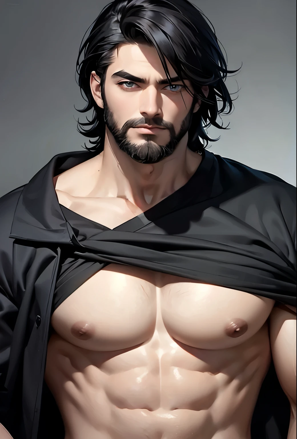 No armpit hair，No pubic hair