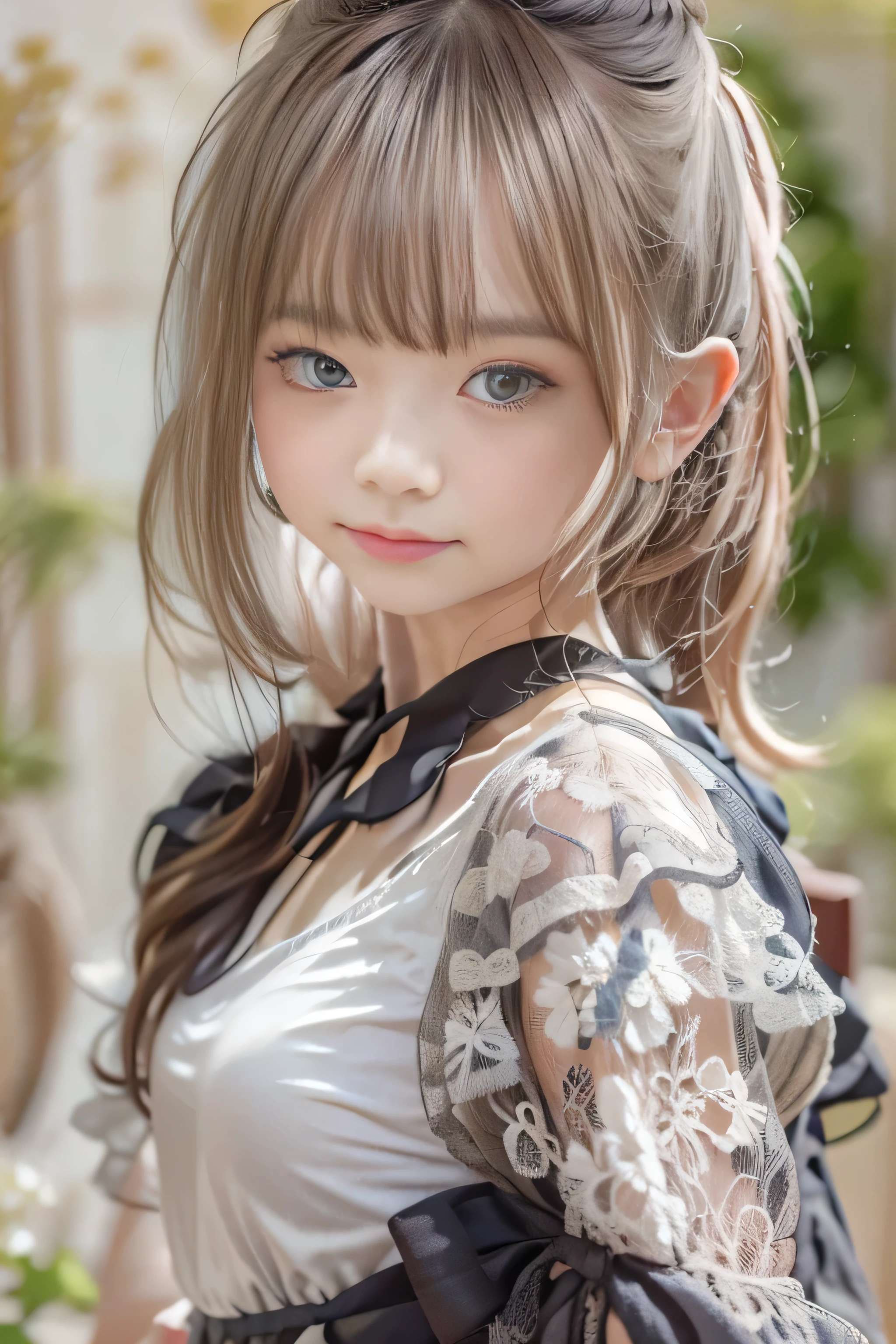 Best Quality, Focus, Soft Light, Black Hair, (Japanese)), (Blouse), (((Front, Young Face))), (Depth of Field), Ultra High Resolution, (Realistic: 1.4), RAW Photo, Upper Body
