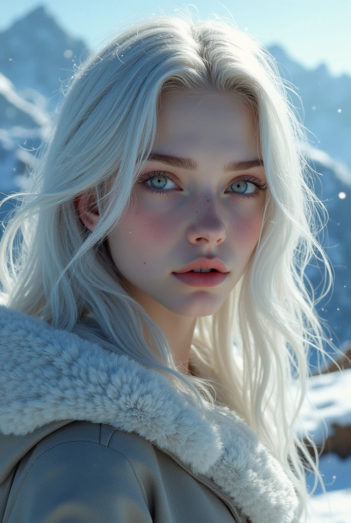best ratio four finger and one thumb, attractive stunning Ukrainian woman, (messy bun), skin pores, behind glacial mountains, snow, (high detailed skin:1.1), film grain, Fujifilm XT3, (high detailed face:1.1), (soothing tones:1.25), (hdr:1.25), (artstation:1.2), dramatic, (intricate details:1.14), (hyperrealistic 3d render:1.16), (filmic:0.55), (rutkowski:1.1), (faded:1.3), ((partially exposed nipples))
