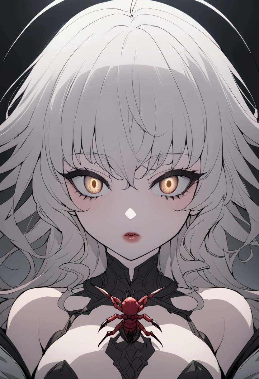 Neferpitou, HxH character, chimera ant, togashi art style, anime, hentai style, (best quality,4k,8k,highres,masterpiece:1.2),ultra-detailed, 1girl, beautiful detailed eyes, beautiful detailed lips, extremely detailed eyes and face, long eyelashes, quimera ant anatomy, intricate details, dark fantasy, surreal, soft lighting, muted colors, mysterious atmosphere